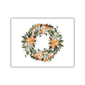Orange Wreath Notecards