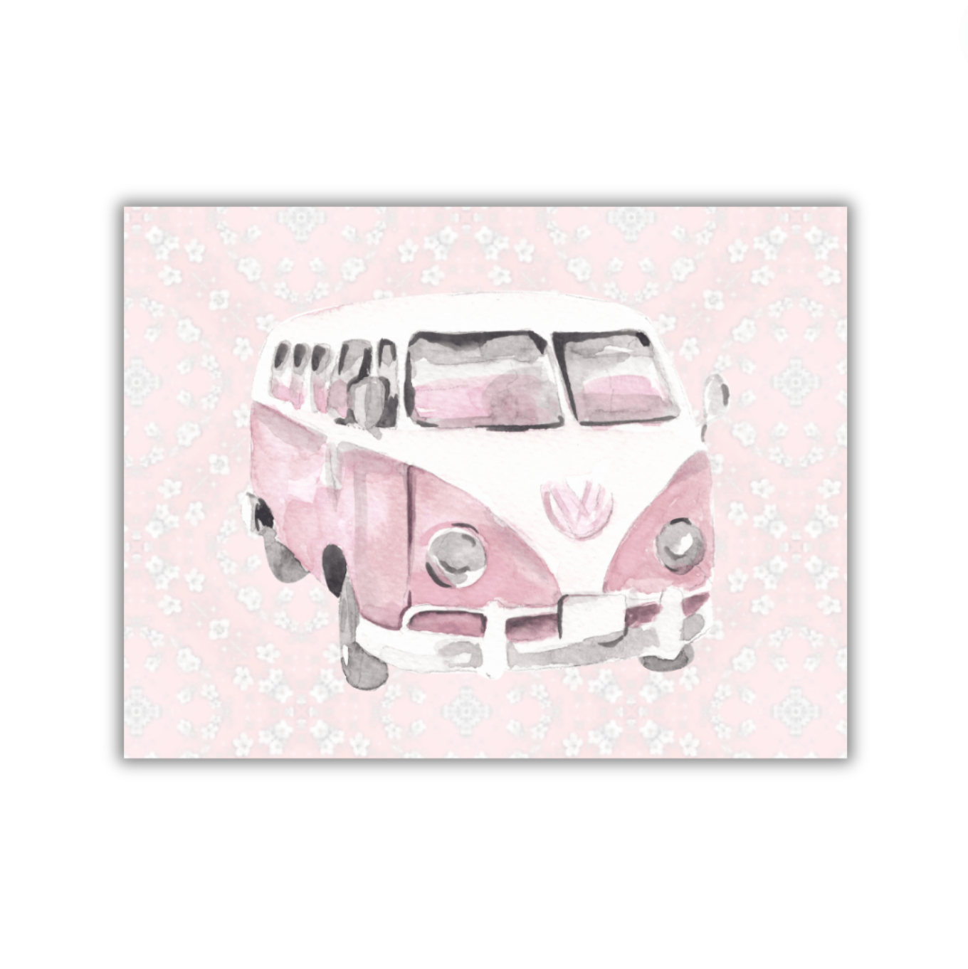Pink Volkswagen Notecards