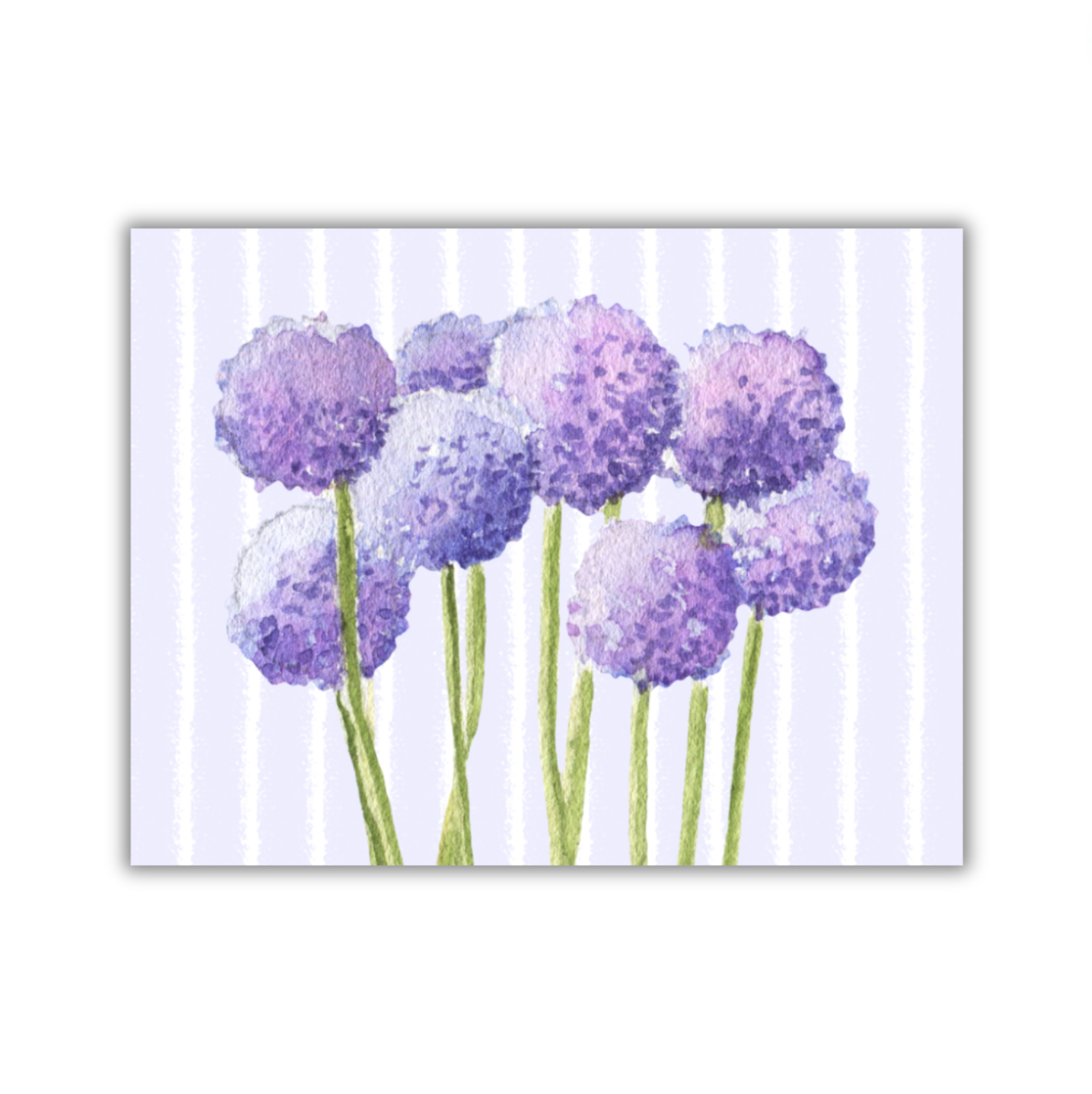 Purple Stemmed Flowers Notecards