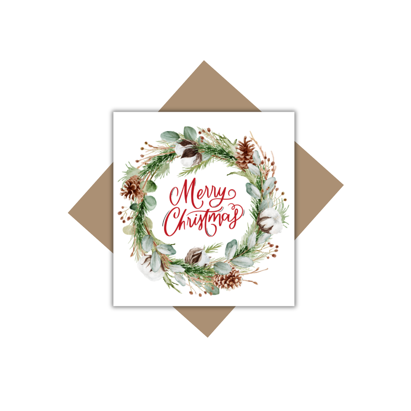 Merry Christmas Wreath - Send Love Notes