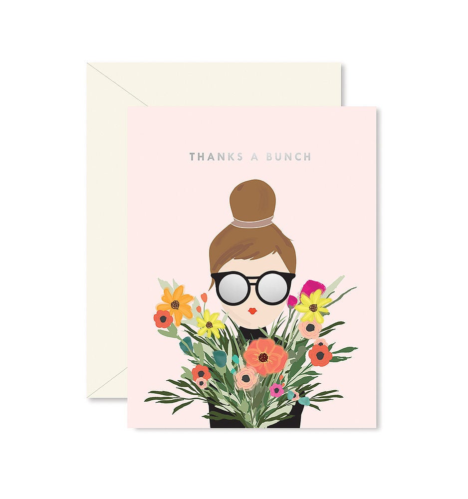 Thanks a Bunch Girl - Greeting Card
