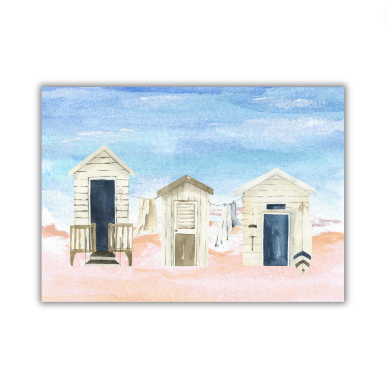 3 Bath Houses - 5x7 Print