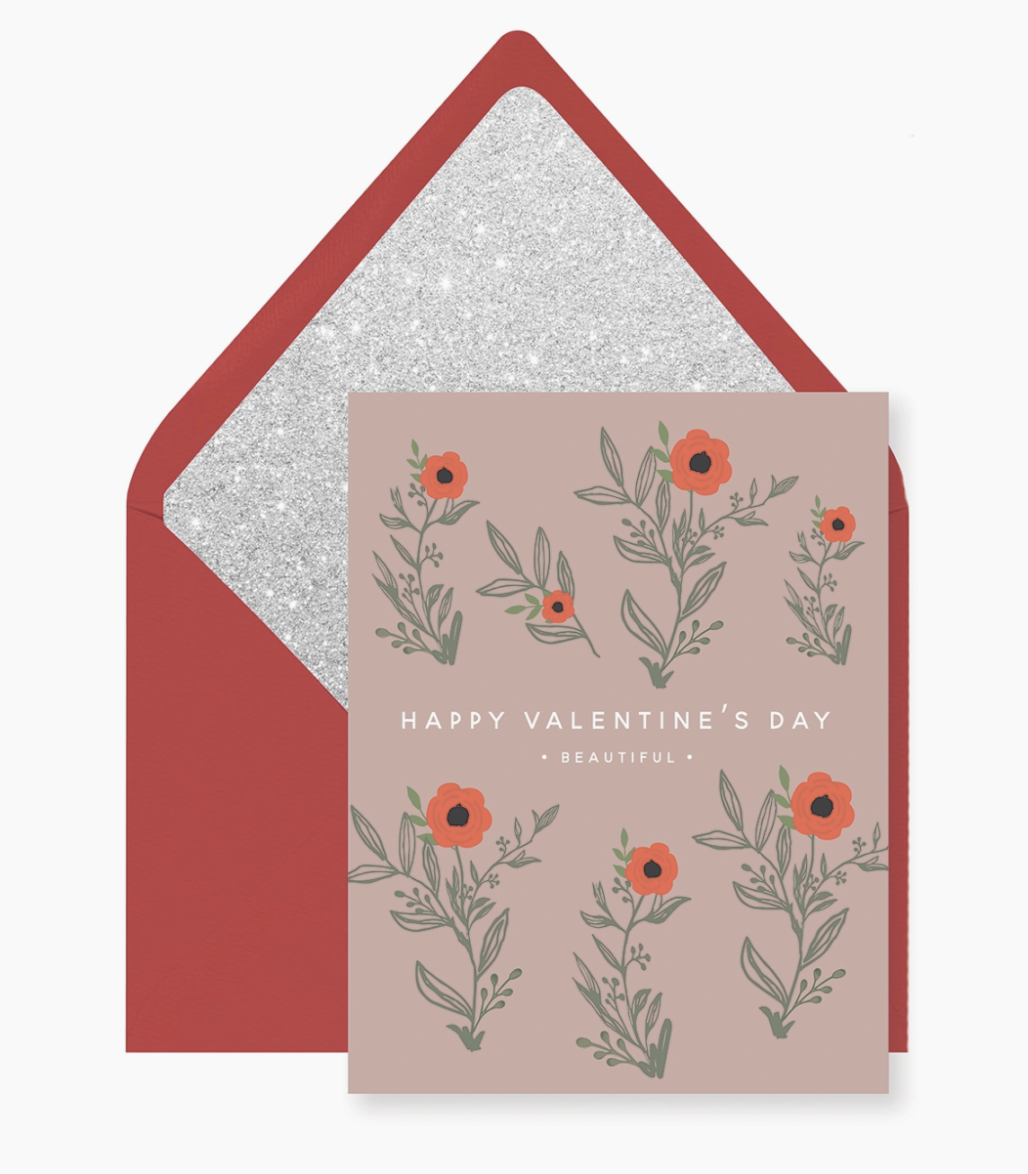 Valentines Garden - Valentines Day Greeting Card